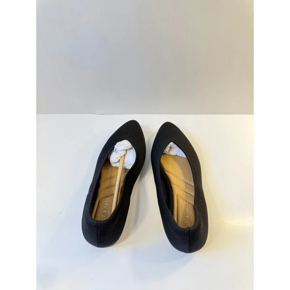 Kelly & Katie Womens Flats Black Suede US 6.5